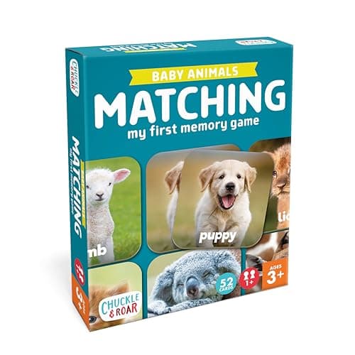 Chuckle & Roar Baby Animals Memory Matching Game, 52 Cards