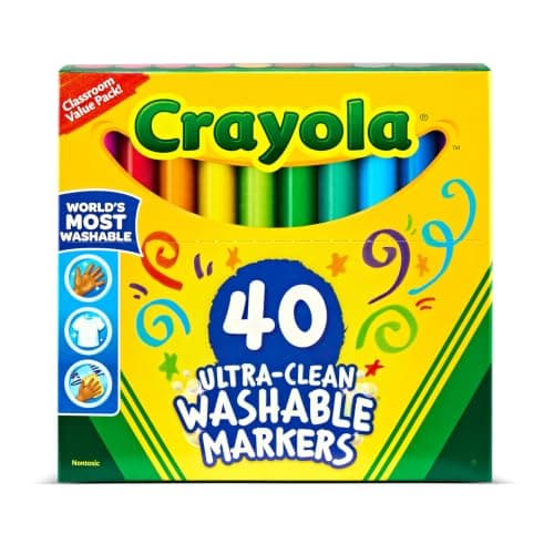 Crayola Crayola Ultra Clean Washable Markers, 40 Count