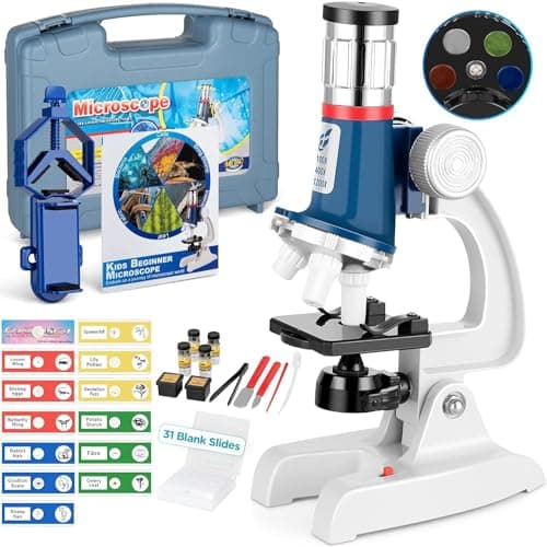 Uarzt 58-Piece Kids Microscope Kit